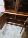 Nordic Furniture Teak Display Cabinet w/Lighting & Smoked Glass Doors