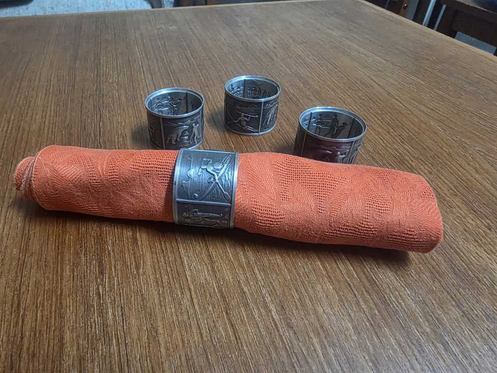 Groenlandica Tinn Norway Pewter Napkin Rings (Set of 4)