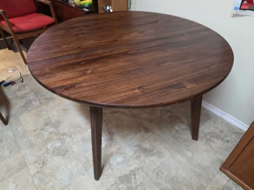 Fanica Solid Walnut Round Dining/Kitchen Table