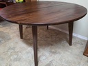 Fanica Solid Walnut Round Dining/Kitchen Table