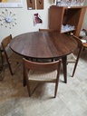 Fanica Solid Walnut Round Dining/Kitchen Table