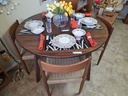 Fanica Solid Walnut Round Dining/Kitchen Table