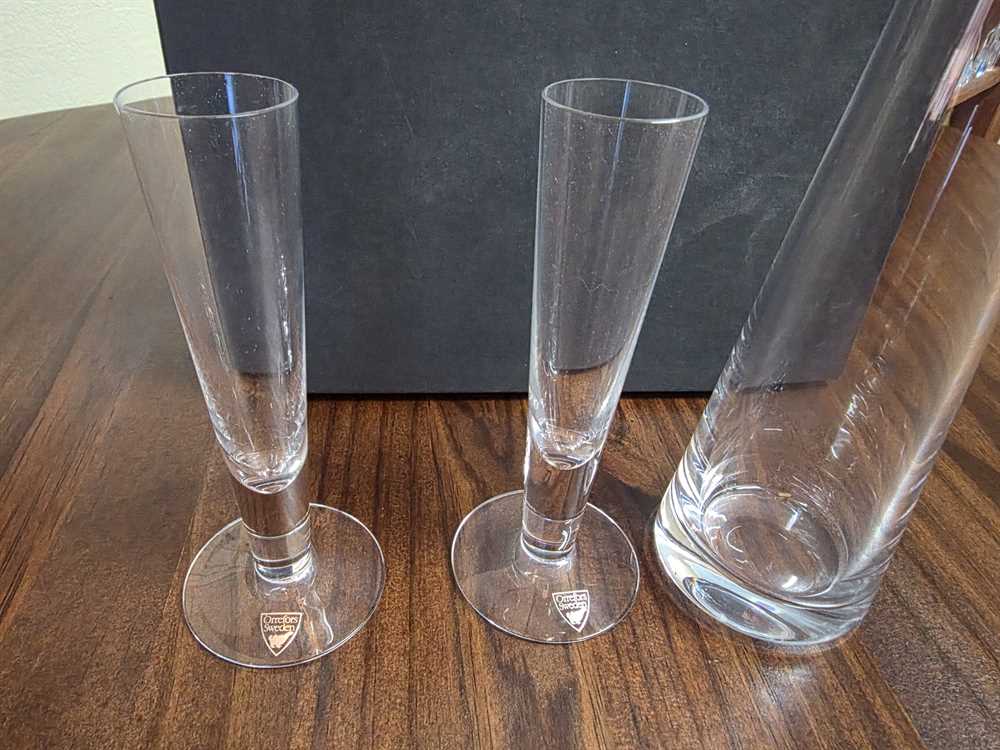 Orrefors Kampai Schnapps Decanter and Glass Set by Lana Bergstrom