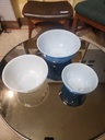 Pyrex Blue Garland Set of 3 Mixing Bowls 401-403