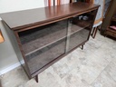 Walnut Finish Display Cabinet