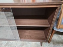 Walnut Finish Display Cabinet