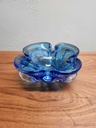 Blue Chalet Glass Basket - Etched