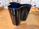 Iittala Aalto 6 1/4" Dark Blue Colbolt Savoy Vase - 1986 50th Anniversary