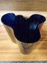 Iittala Aalto 6 1/4" Dark Blue Colbolt Savoy Vase - 1986 50th Anniversary