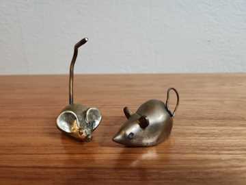 Brass Mice Pair