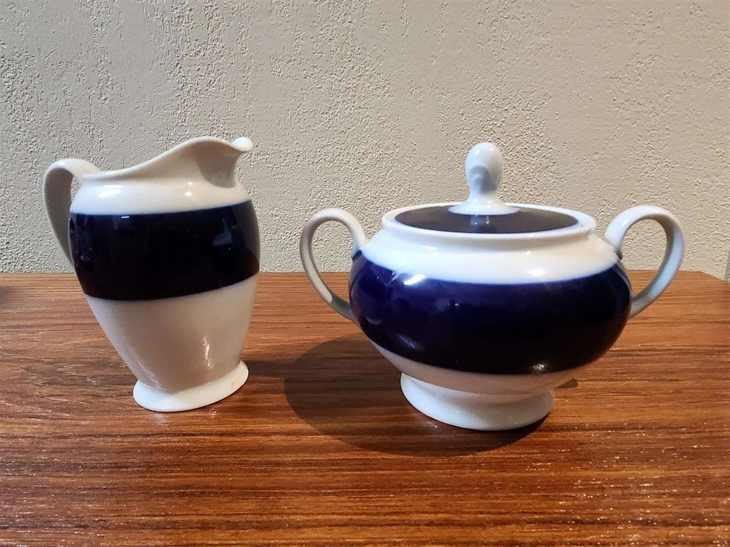 Thomas Rosenthal "Classic Rose" in Cobalt Blue Cream & Sugar Set