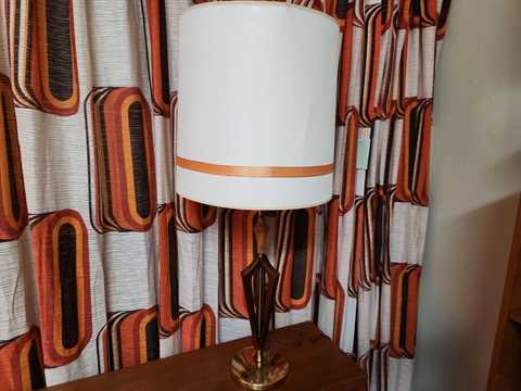 Teak MCM Table Lamp