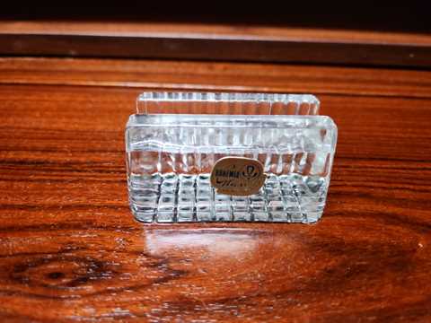 Bohemian Glass Business Card Holder