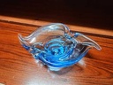 Blue Chalet Glass Basket /Ashtray