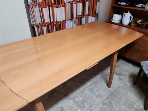 1980s Ikea Kronvik Beech Draw Leaf Dining Table