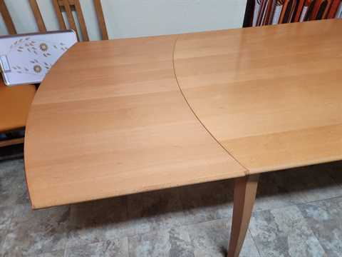1980s Ikea Kronvik Beech Draw Leaf Dining Table