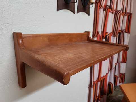 Teak Wall Mount Shelf