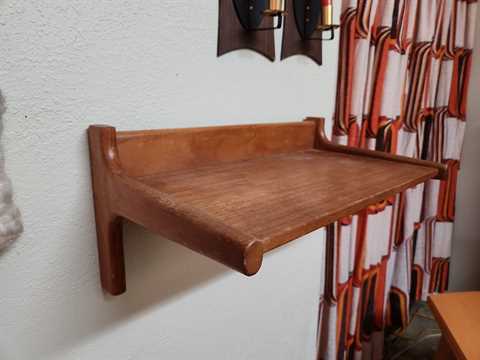 Teak Wall Mount Shelf