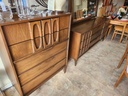 1970 Vic Art 5 Drawer Walnut Tall Boy Dresser by Victoriaville