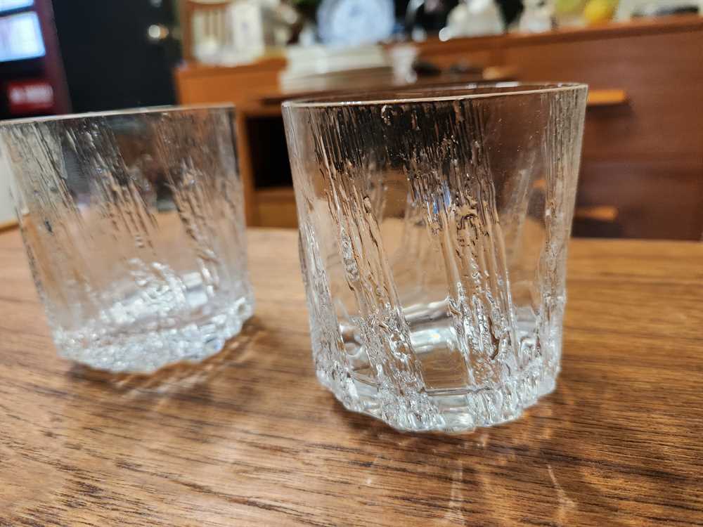 Iittala Kuura Old Fashioned Glasses by Tapio Wirkkala