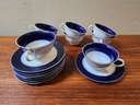 Thomas Rosanthal "Classic Rose" in Cobalt Blue Demitasse Espresso Cup & Saucer