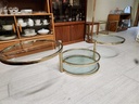 Brass & Glass 4 Level Coffee Table - Milo Baughman Reproduction
