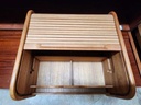 Vintage Teak Rolltop Desk Organizer