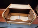 Vintage Teak Rolltop Desk Organizer
