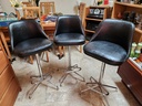 Vintage 1960's Chrome & Vinyl Bar Stool