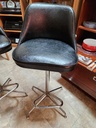 Vintage 1960's Chrome & Vinyl Bar Stool