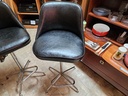 Vintage 1960's Chrome & Vinyl Bar Stool