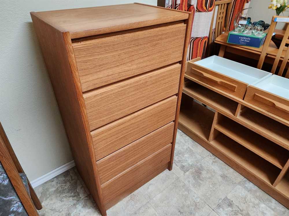 Mobican Teak Tall Boy Dresser