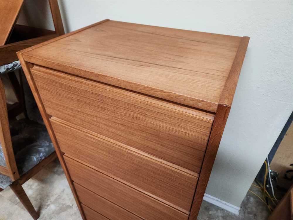 Mobican Teak Tall Boy Dresser