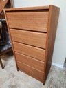 Mobican Teak Tall Boy Dresser