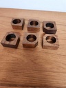 Set of 6 MCM Walnut Napkin Rings