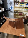 Atomic Mirrored Side Table By Tony Paul for Woodlin-Hall NY "Interlace" Collection"