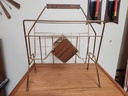 Walnut and Brass Magazine Stand