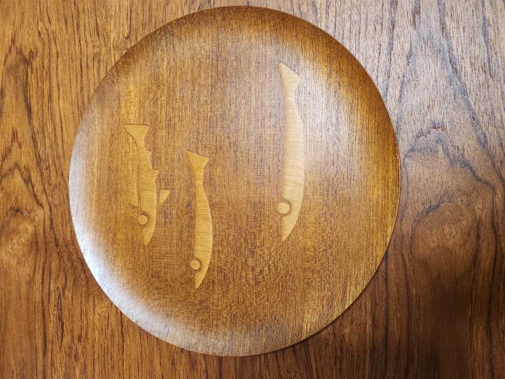 NCC Teak Fish Serving Tray by Shigemichi Aomine (Japan)