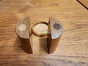 Danish Teak Salt and Pepper Shakers w/ Charger Plate