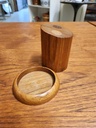 Danish Teak Salt and Pepper Shakers w/ Charger Plate