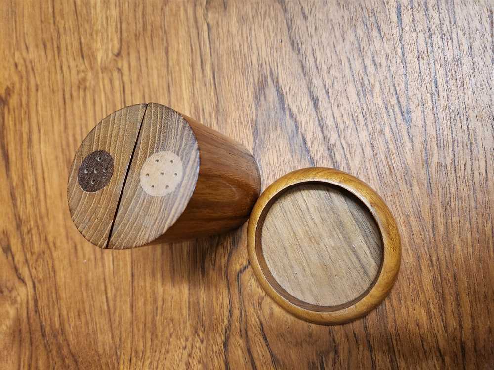 Danish Teak Salt and Pepper Shakers w/ Charger Plate