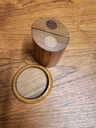 Danish Teak Salt and Pepper Shakers w/ Charger Plate