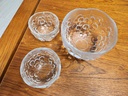 Kosta Boda Grapes Bowl Set by Ann Warff - Serving & 2 Salad Bowls