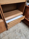 Teak Wall Unit w/ Dropdown Bar