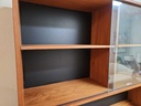 Teak Hutch with Sliding Glass Doors