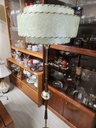 Walnut & Brass Floor Lamp w/ Atomic Shade