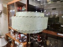 Walnut & Brass Floor Lamp w/ Atomic Shade
