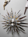 Retro Starburst Atomic Mirror Clock