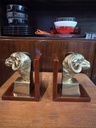 Pair of Big Horn Ram Brass Bookends