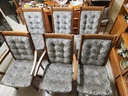 RS Associates Set of 4 Teak Highback Dining Chairs